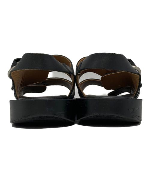 Caminando（カミナンド）Caminando (カミナンド) ダブルリングプラットフォームサンダル ブラック サイズ:8の古着・服飾アイテム