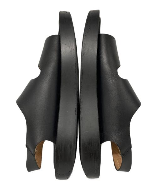 Caminando（カミナンド）Caminando (カミナンド) ダブルリングプラットフォームサンダル ブラック サイズ:8の古着・服飾アイテム