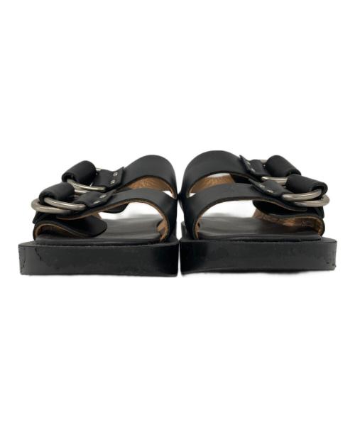 Caminando（カミナンド）Caminando (カミナンド) ダブルリングプラットフォームサンダル ブラック サイズ:8の古着・服飾アイテム