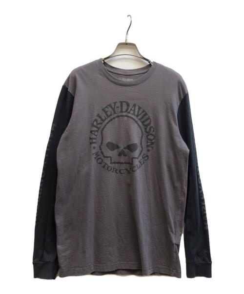 HARLEY-DAVIDSON（ハーレーダビッドソン）HARLEY-DAVIDSON (ハーレーダビッドソン) プリントカットソー グレー サイズ:Mの古着・服飾アイテム