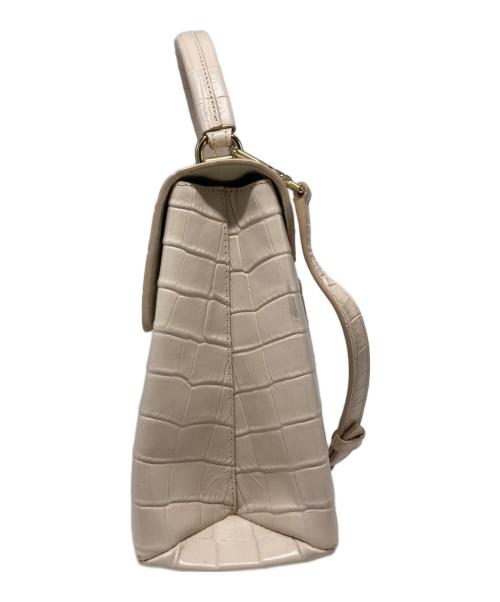 FURLA（フルラ）FURLA (フルラ) 型押しショルダーバッグ ピンクの古着・服飾アイテム