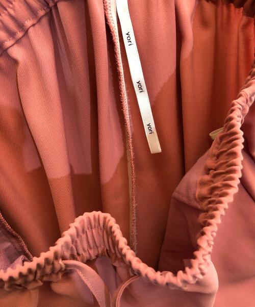 YORI（ヨリ）yori (ヨリ) サラサラスティックパンツ ピンク サイズ:34の古着・服飾アイテム