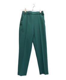 YORI（ヨリ）の古着「ピンタックストレッチパンツ」｜グリーン
