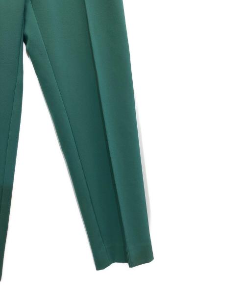 YORI（ヨリ）YORI (ヨリ) ピンタックストレッチパンツ グリーン サイズ:34の古着・服飾アイテム