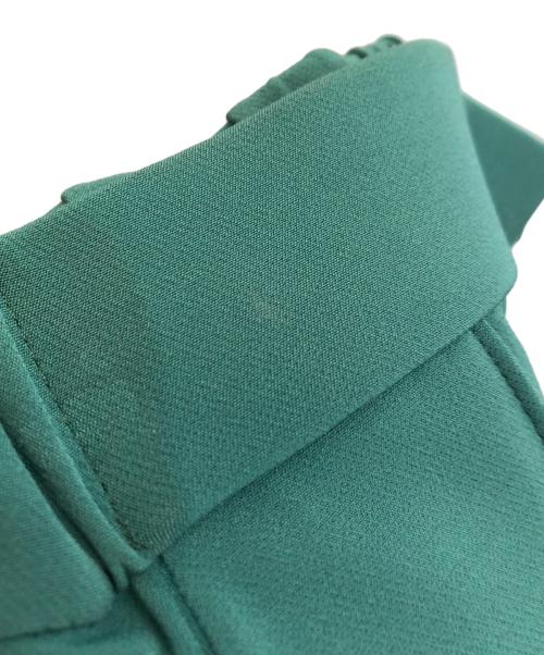 YORI（ヨリ）YORI (ヨリ) ピンタックストレッチパンツ グリーン サイズ:34の古着・服飾アイテム