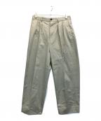 STEVEN ALANスティーブンアラン）の古着「NTB IN 2PLEATED DRESS TROUSER」｜ベージュ