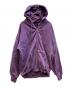 X-LARGE（エクストララージ）の古着「PIGMENT DYED EMBOSS LOGO ZIP HOODED SWEAT」｜パープル