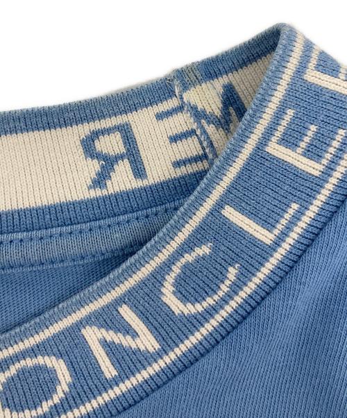 MONCLER（モンクレール）MONCLER (モンクレール) ネックロゴ刺繍Tシャツ ブルー サイズ:Mの古着・服飾アイテム