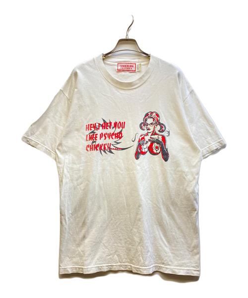 TENDERLOIN（テンダーロイン）TENDERLOIN (テンダーロイン) プリントTシャツ ホワイト サイズ:Lの古着・服飾アイテム