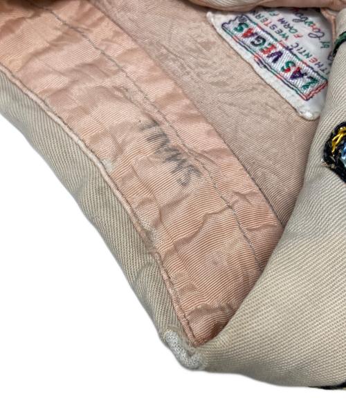 LAS VEGAS（ラスベガス）LAS VEGAS (ラスベガス) レーヨン刺繍ウエスタンシャツ ベージュ サイズ:Sの古着・服飾アイテム