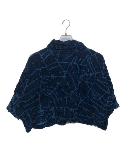 me ISSEY MIYAKE（ミーイッセイ ミヤケ）me ISSEY MIYAKE (ミーイッセイ ミヤケ) ベロアシャツ ネイビー サイズ:-の古着・服飾アイテム