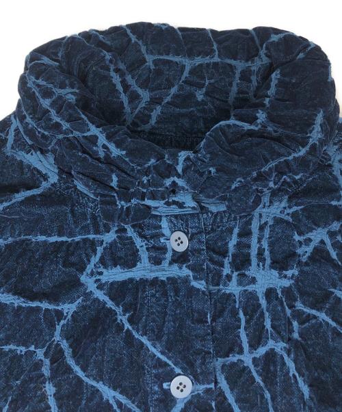 me ISSEY MIYAKE（ミーイッセイ ミヤケ）me ISSEY MIYAKE (ミーイッセイ ミヤケ) ベロアシャツ ネイビー サイズ:-の古着・服飾アイテム