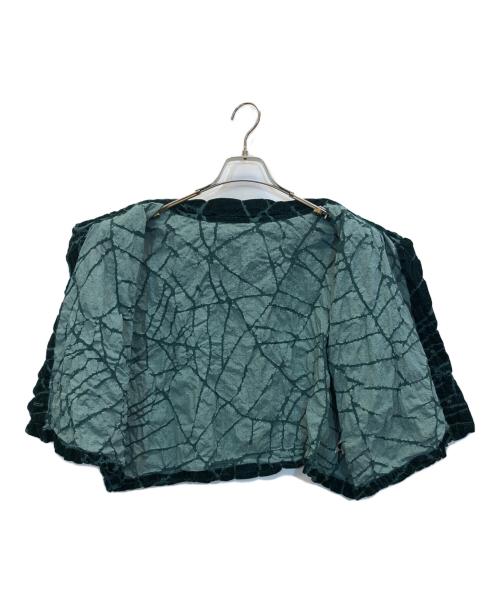 me ISSEY MIYAKE（ミーイッセイ ミヤケ）me ISSEY MIYAKE (ミーイッセイ ミヤケ) ベロアシャツ グリーン サイズ:-の古着・服飾アイテム