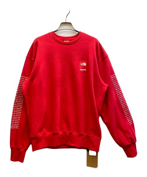 THE NORTH FACE（ザ ノース フェイス）THE NORTH FACE (ザ ノース フェイス) Supreme (シュプリーム) GRAPHIC CREWNECK SWEATSHIRT レッド サイズ:S/P 未使用品の古着・服飾アイテム
