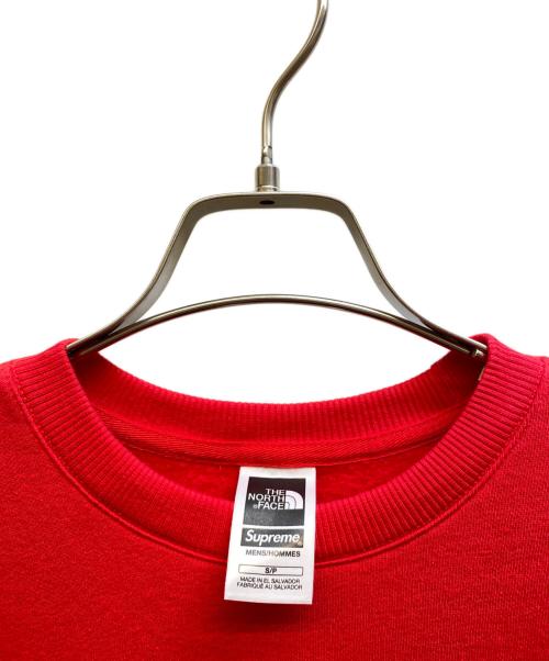 THE NORTH FACE（ザ ノース フェイス）THE NORTH FACE (ザ ノース フェイス) Supreme (シュプリーム) GRAPHIC CREWNECK SWEATSHIRT レッド サイズ:S/P 未使用品の古着・服飾アイテム