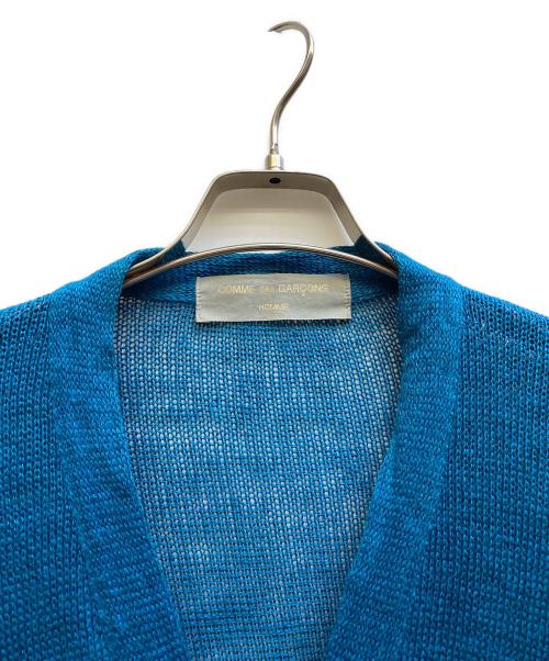 COMME des GARCONS HOMME（コムデギャルソン オム）COMME des GARCONS HOMME (コムデギャルソン オム) リネンVネックカーディガン ブルー サイズ:-の古着・服飾アイテム