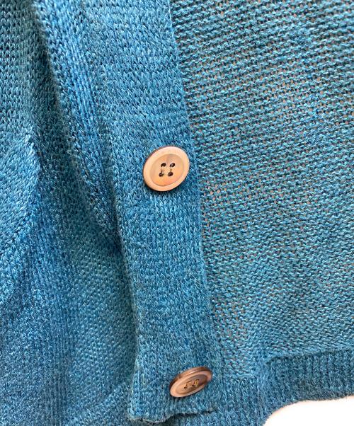 COMME des GARCONS HOMME（コムデギャルソン オム）COMME des GARCONS HOMME (コムデギャルソン オム) リネンVネックカーディガン ブルー サイズ:-の古着・服飾アイテム