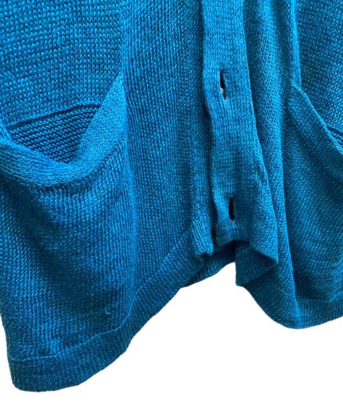 COMME des GARCONS HOMME（コムデギャルソン オム）COMME des GARCONS HOMME (コムデギャルソン オム) リネンVネックカーディガン ブルー サイズ:-の古着・服飾アイテム