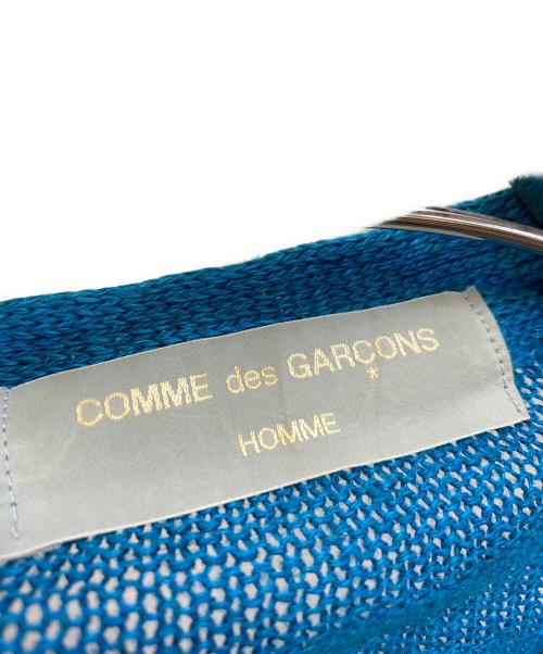 COMME des GARCONS HOMME（コムデギャルソン オム）COMME des GARCONS HOMME (コムデギャルソン オム) リネンVネックカーディガン ブルー サイズ:-の古着・服飾アイテム