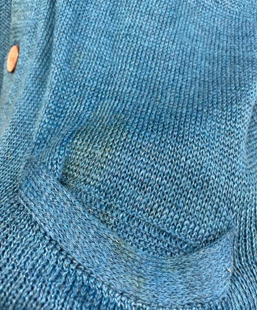 COMME des GARCONS HOMME（コムデギャルソン オム）COMME des GARCONS HOMME (コムデギャルソン オム) リネンVネックカーディガン ブルー サイズ:-の古着・服飾アイテム