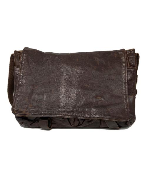 Jas-M.B.（ジャスエムビー）Jas-M.B. (ジャスエムビー) レザーショルダーバッグ ブラウンの古着・服飾アイテム