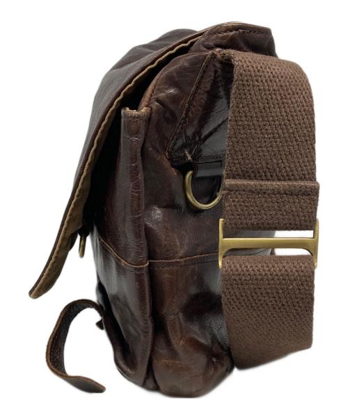 Jas-M.B.（ジャスエムビー）Jas-M.B. (ジャスエムビー) レザーショルダーバッグ ブラウンの古着・服飾アイテム