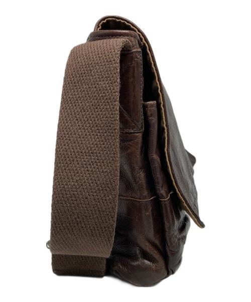 Jas-M.B.（ジャスエムビー）Jas-M.B. (ジャスエムビー) レザーショルダーバッグ ブラウンの古着・服飾アイテム