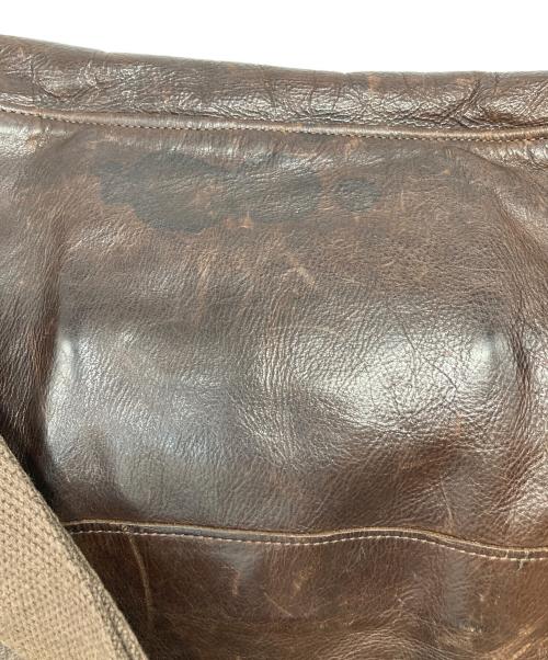 Jas-M.B.（ジャスエムビー）Jas-M.B. (ジャスエムビー) レザーショルダーバッグ ブラウンの古着・服飾アイテム