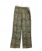 Couture d'adamクチュールドアダム）の古着「Block Print Trousers」｜グレー×イエロー