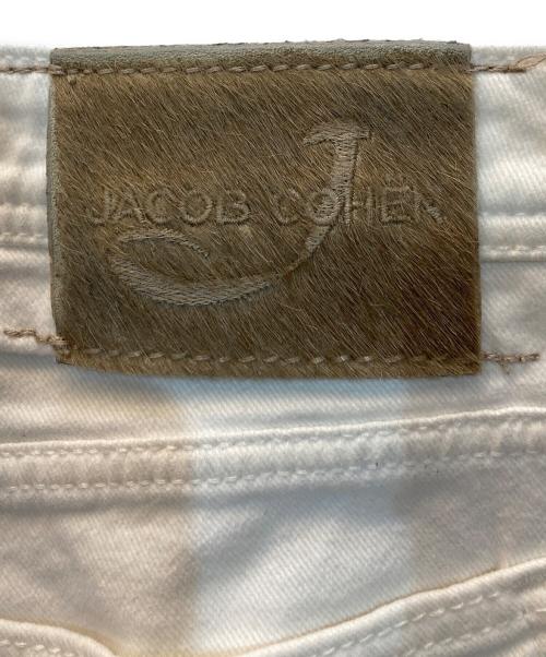 JACOB COHEN（ヤコブコーエン）JACOB COHEN (ヤコブコーエン) ハラコパッチデニムパンツ ホワイト サイズ:78.5cm （W31）の古着・服飾アイテム