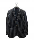 ETROエトロ）の古着「ストライプテーラードジャケット」｜ブラック