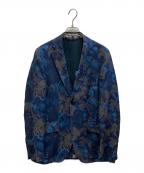 ETROエトロ）の古着「総柄テーラードジャケット」｜ブルー