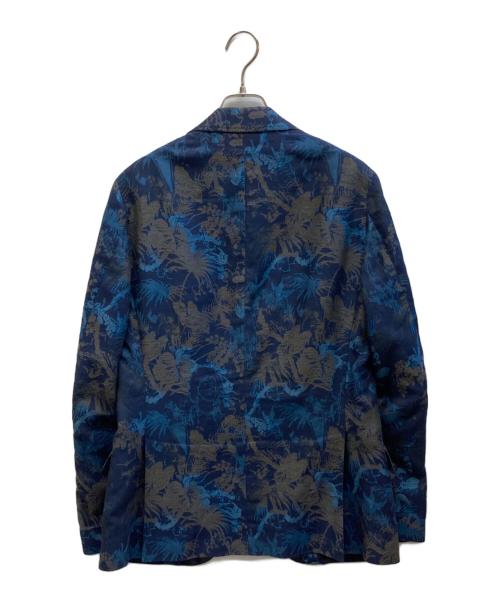 ETRO（エトロ）ETRO (エトロ) 総柄テーラードジャケット ブルー サイズ:46の古着・服飾アイテム