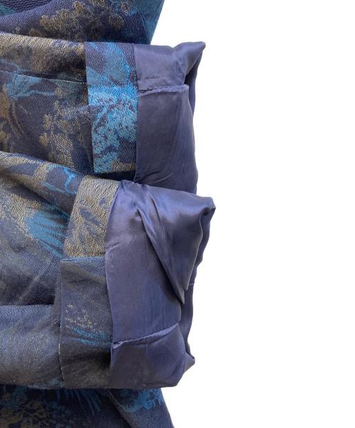 ETRO（エトロ）ETRO (エトロ) 総柄テーラードジャケット ブルー サイズ:46の古着・服飾アイテム