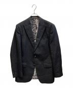 ETROエトロ）の古着「格子チェックテーラードジャケット」｜ブラック