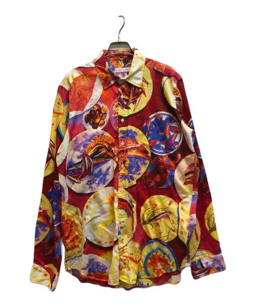 ETRO（エトロ）ETRO (エトロ) 総柄シャツ レッド サイズ:Lの古着・服飾アイテム
