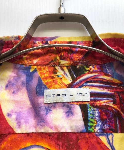 ETRO（エトロ）ETRO (エトロ) 総柄シャツ レッド サイズ:Lの古着・服飾アイテム