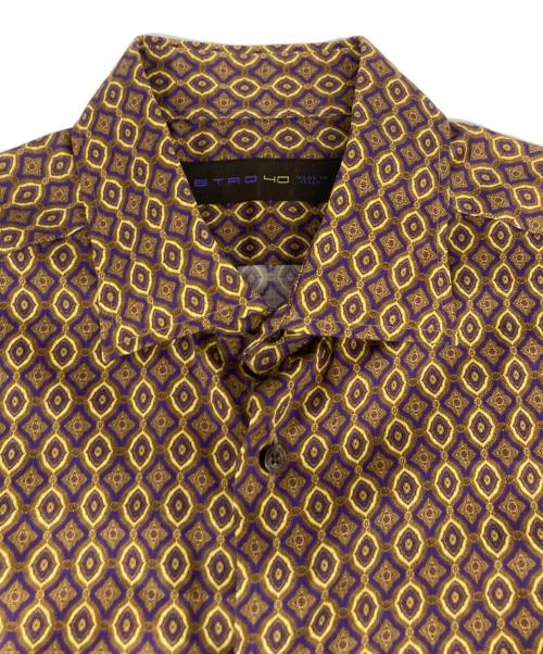 ETRO（エトロ）ETRO (エトロ) 総柄シャツ パープル サイズ:40の古着・服飾アイテム