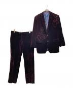 ETROエトロ）の古着「ベロアセットアップ」｜ワインレッド