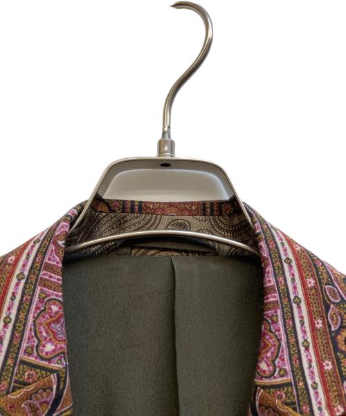 ETRO（エトロ）ETRO (エトロ) ペイズリー柄ウールシルクテーラードジャケット ブラウン サイズ:48の古着・服飾アイテム