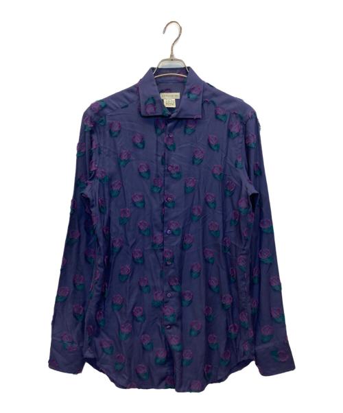 ETRO（エトロ）ETRO (エトロ) 総柄シャツ パープル サイズ:40の古着・服飾アイテム