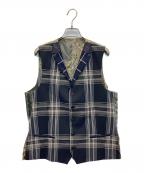 ETROエトロ）の古着「チェックベスト」｜ネイビー