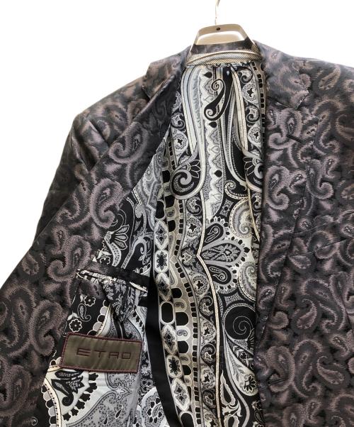 ETRO（エトロ）ETRO (エトロ) ペイズリー柄テーラードジャケット ブラック サイズ:48の古着・服飾アイテム
