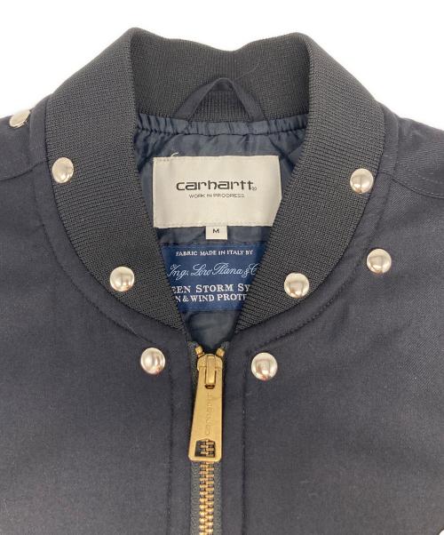 Carhartt WIP（カーハート ワーク イン プログレス）CARHARTT WIP (カーハート ワークインプログレス) スタッズジップアップベスト ブラック サイズ:Mの古着・服飾アイテム