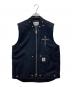 CARHARTT WIP（カーハート ワークインプログレス）の古着「スタッズジップアップベスト」｜ブラック