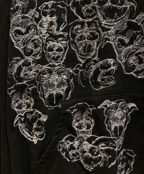 SUPREME（シュプリーム）Supreme (シュプリーム) Pitbulls Embroidered Hooded Sweatshirt ブラック サイズ:XLargeの古着・服飾アイテム