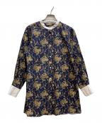 Curensologyカレンソロジー）の古着「ペイズリープリントシャツ」｜ネイビー