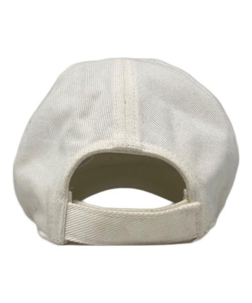 PRADA（プラダ）PRADA (プラダ) ドリルベースボールキャップ ホワイト サイズ:Ｌの古着・服飾アイテム