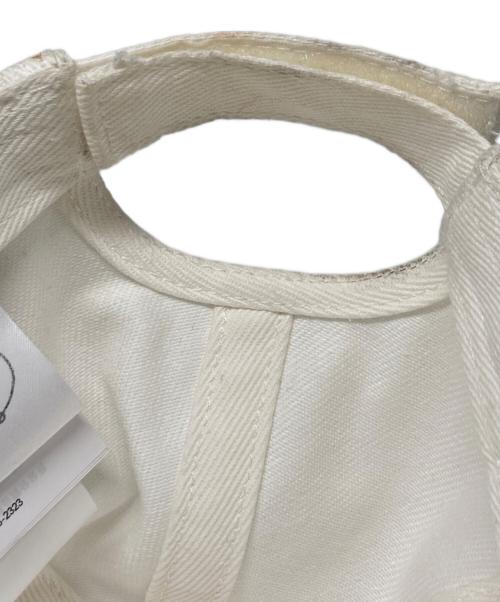 PRADA（プラダ）PRADA (プラダ) ドリルベースボールキャップ ホワイト サイズ:Ｌの古着・服飾アイテム