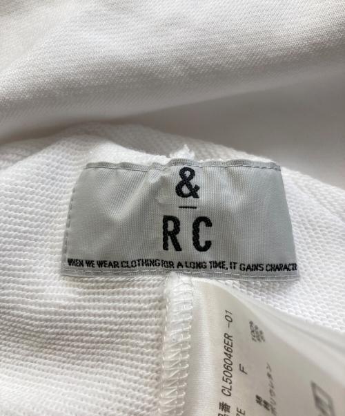 &RC（アンドアールシー）&RC (アールシー) フレンチテリーショートプルオーバー ホワイト サイズ:Fの古着・服飾アイテム